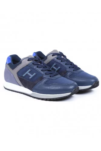 Basket Hogan "321" bleu marine, gris et noir pour homme