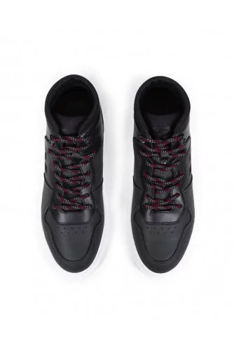 Sneakers Hogan "Cassetta" black with white sole for men