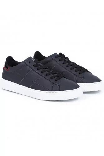 Sneakers Hogan "Cassetta" black with white sole for men
