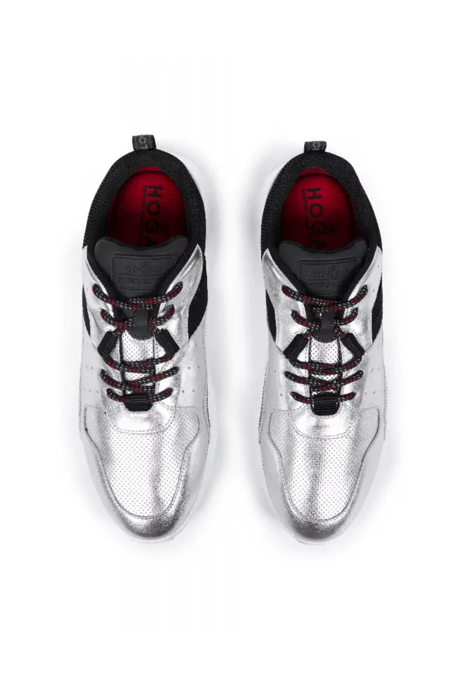 Basket Hogan "I Cube" argent et noir pour homme Basket Hogan "I Cube" argent et noir pour homme