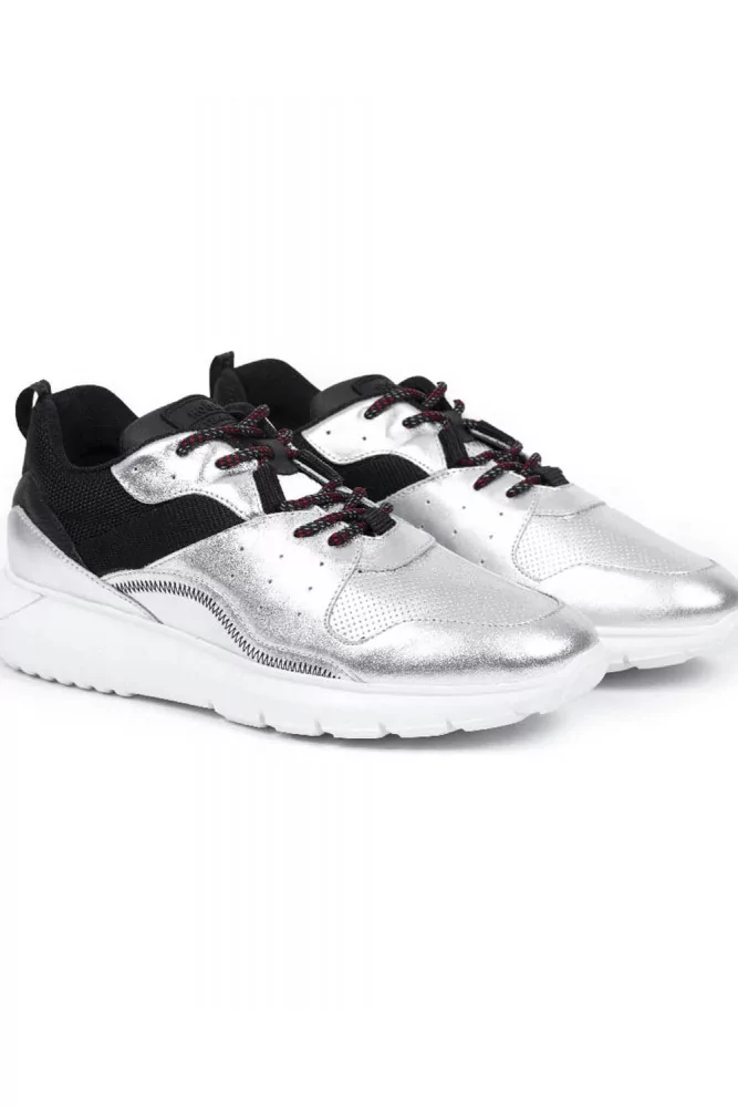Basket Hogan "I Cube" argent et noir pour homme Basket Hogan "I Cube" argent et noir pour homme