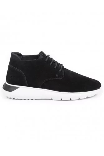 Sneakers Hogan "I Cube" black with white sole for men