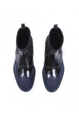 Boots Hogan noir et bleu pour homme