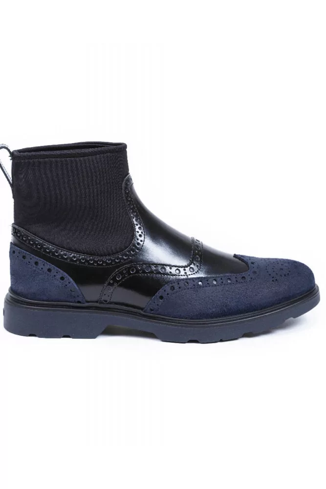 Boots Hogan noir et bleu pour homme