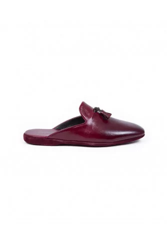Achat Indoor mules Jacques Loup bordeaux with tassels for en - Jacques-loup