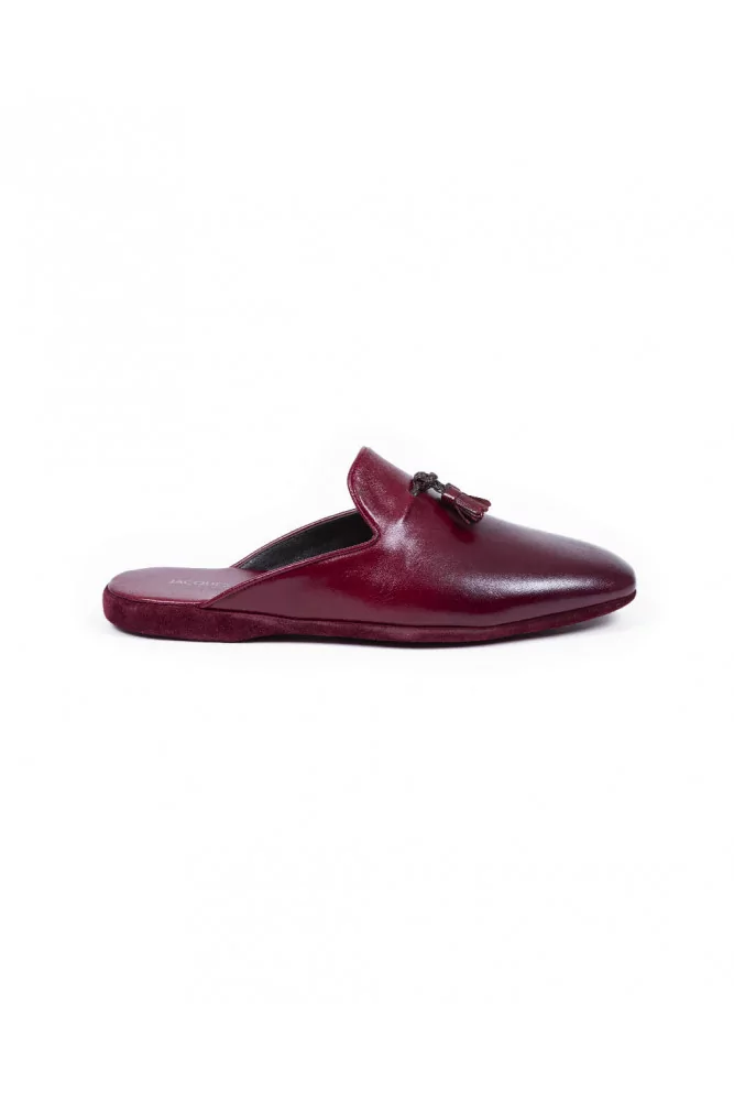 Mule Jacques Loup bordeaux pour homme