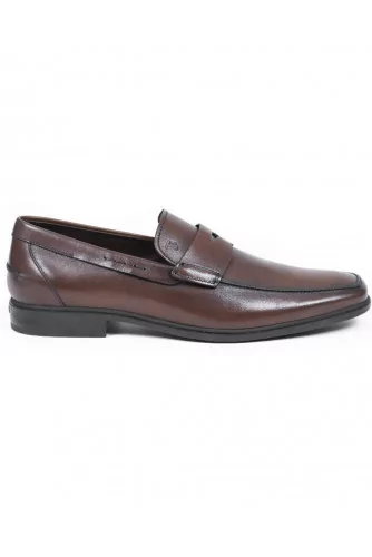 Mocassin Tod's "Classico Fondo" avec patte marron semelle gomme fine pour homme