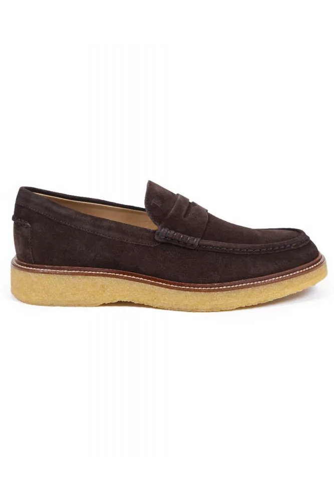 Mocassin Tod's "Para" marron semelle crêpe naturelle pour homme