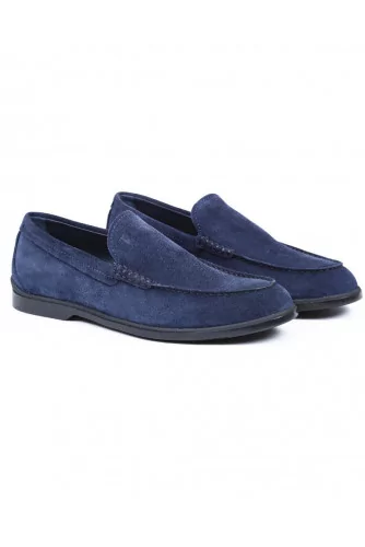 Mocassin Tod's "Casual business" bleu marine empeigne lisse pour homme