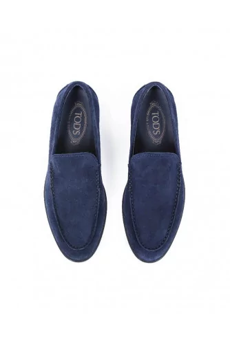 Mocassin Tod's "Casual business" bleu marine empeigne lisse pour homme