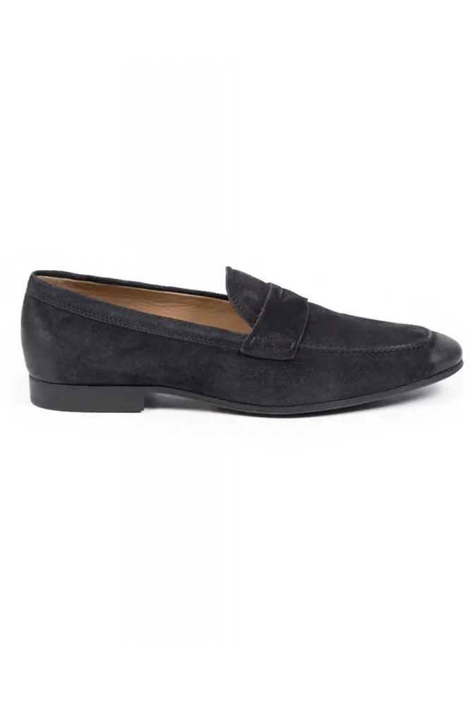 Mocassin Tod's avec patte gris foncé semelle gomme avec talon pour homme