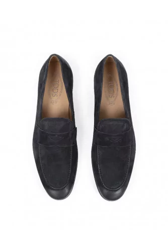 Mocassin Tod's avec patte gris foncé semelle gomme avec talon pour homme