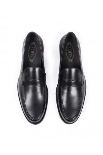 Mocassin Tod's "ZF" avec patte noir semelle cuir et gomme pour homme