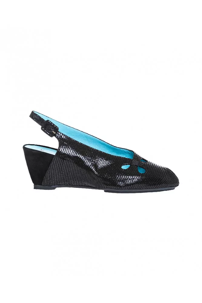 Black sandals with clover cut Thierry Rabotin for women
