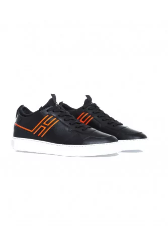 Tennis Hogan "Cassetta" noir-orange pour homme