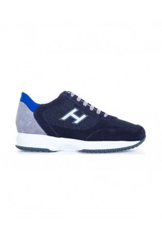 Navy blue sneakers "Interactive" Hogan for men