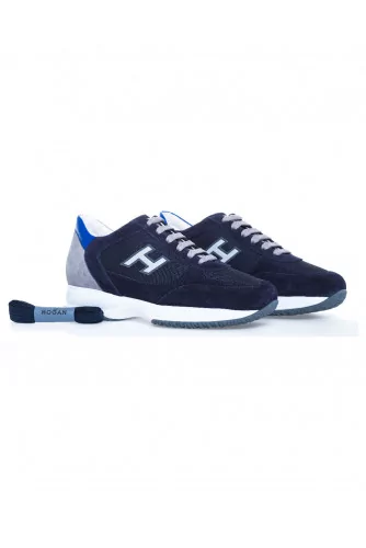 Navy blue sneakers "Interactive" Hogan for men