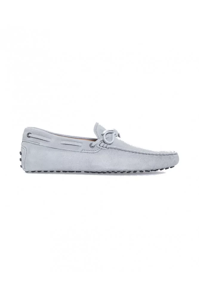 Mocassin Tod's croûte gris avec lacets pour homme