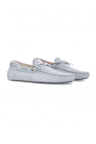 Mocassin Tod's croûte gris avec lacets pour homme