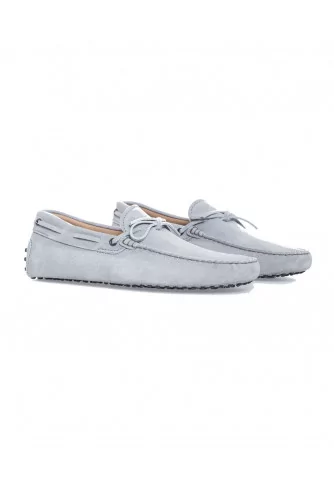 Tod's - Split leather moccasins with shoelaces and rubbe stub 