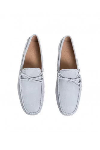 Mocassin Tod's croûte gris avec lacets pour homme