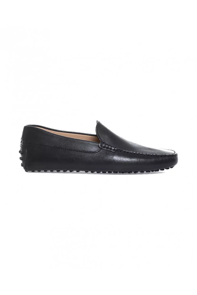 Mocassin Tod's veau noir empeigne lisse pour homme