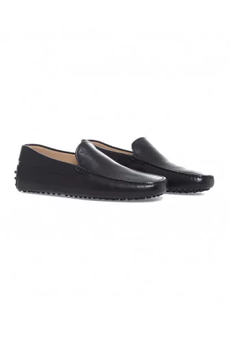 Mocassin Tod's veau noir empeigne lisse pour homme