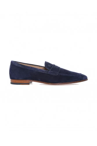 Moccasins Tod's navy blue with penny strap and leather sole for men