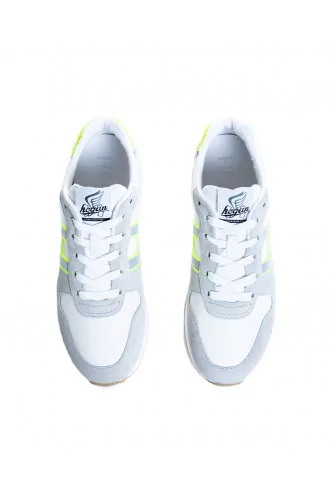 Grey and white sneakers with bright yellow details Hogan for men