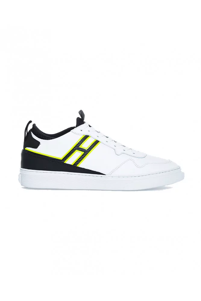 Tennis Hogan "Cassetta" blanc-noir-jaune pour homme