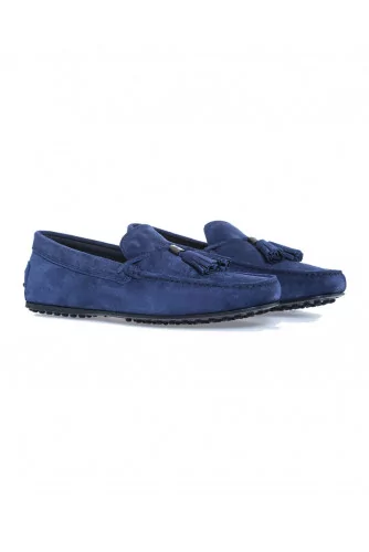 Moccasins Tod's navy blue with tassels for men