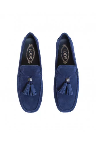 Moccasins Tod's navy blue with tassels for men