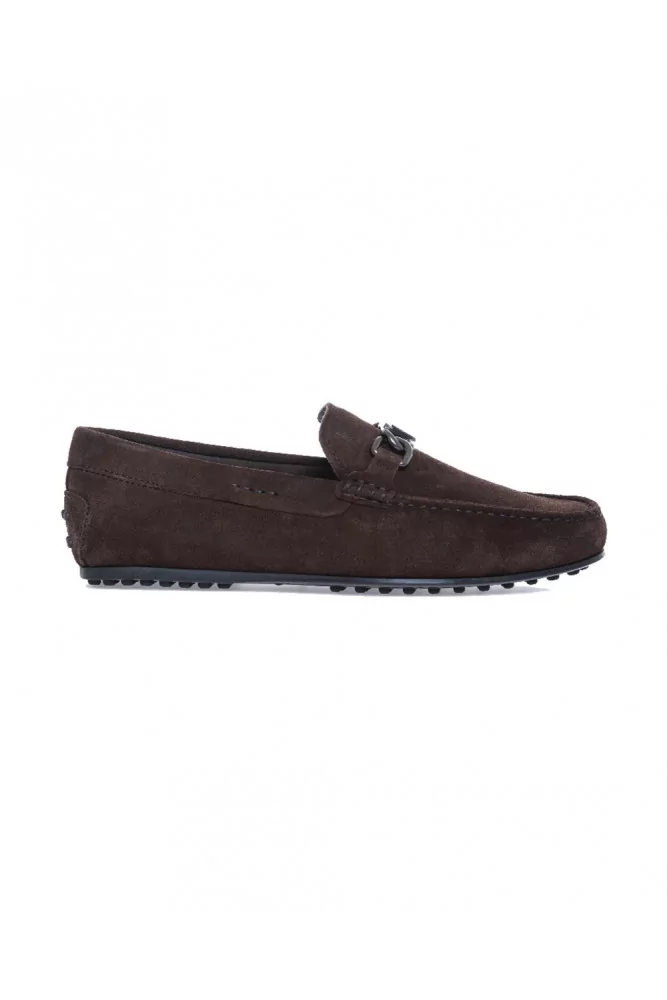 Moccasins Tod's "City" dark brown with metallic bit for men