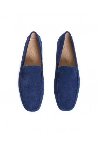 Moccasins "Pantofola" galaxy blue with smooth upper for men