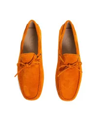 Moccasins Tod's orange with shoe lace on the upper for men