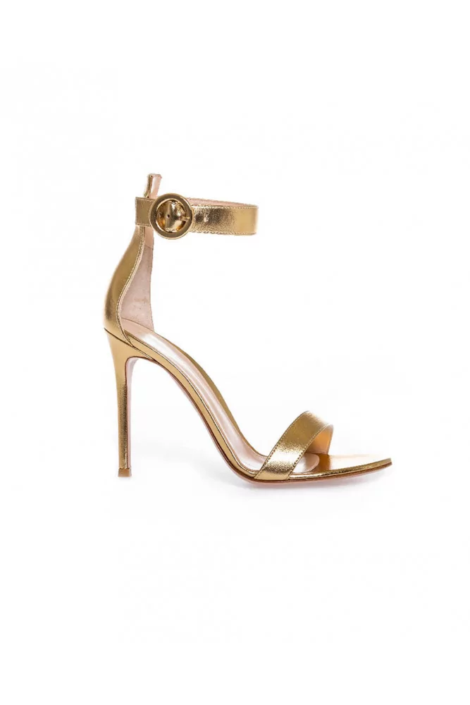 High-heeled golden sandales "Portofino" Gianvito Rossi for women