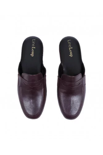 Mule Line Loup "Jacques" bordeaux pour homme