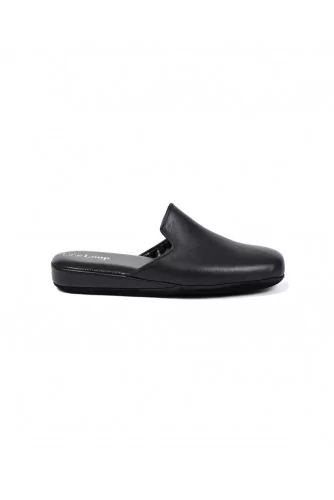 Emmanuel - Leather indoor slippers with smooth upper