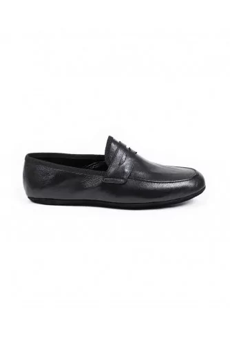 Roby - Indoor leather loafers with penny strap