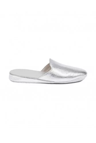 Indoor mules Line Loup "Linette" silver for women