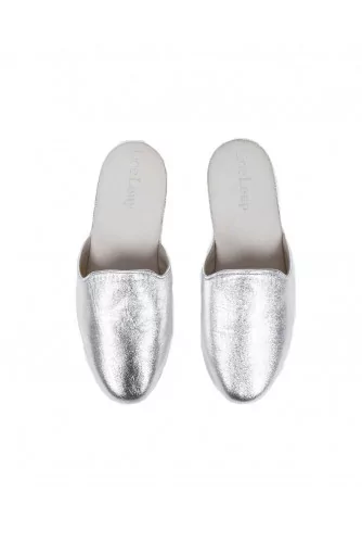 Indoor mules Line Loup "Linette" silver for women