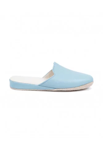 Mule Line Loup "Linette" bleu ciel pour femme