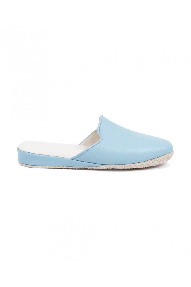 Indoor mules Line Loup "Linette" light blue for women