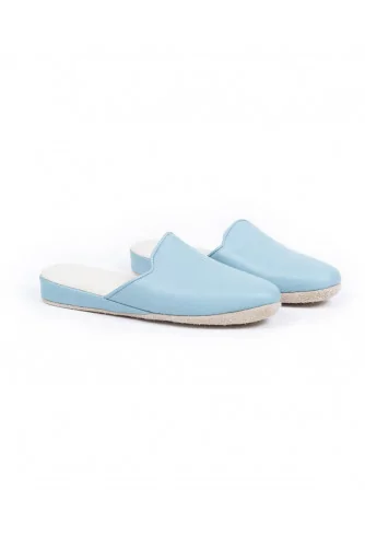 Mule Line Loup "Linette" bleu ciel pour femme