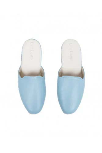 Indoor mules Line Loup "Linette" light blue for women