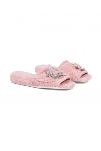 Mule Line Loup "Emmanuelle" rose pour femme