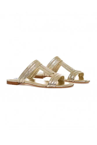 Slippers Tod's light gold for women