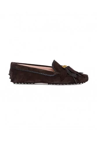 Mocassin Tod's Marron avec pompons feuilles pour femme