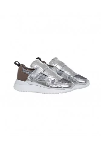 Sneakers Tod's silver with velcro strap for women