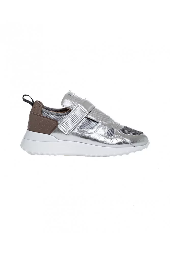 Sneakers Tod's silver with velcro strap for women